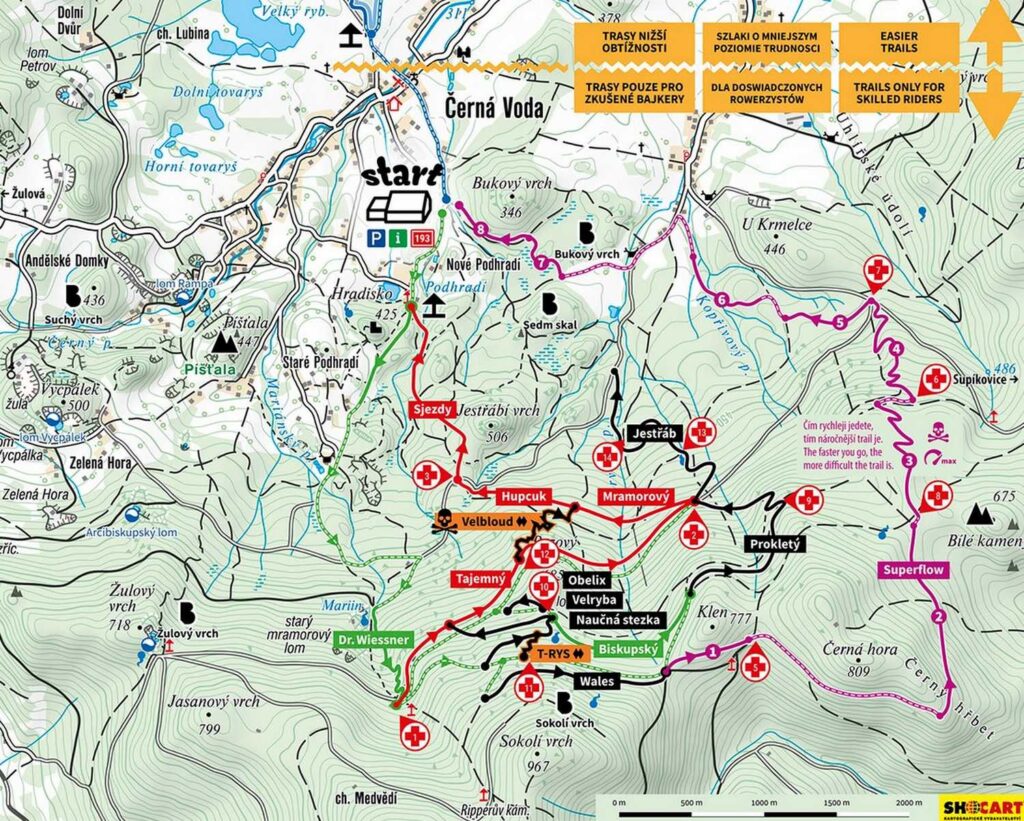 Mapa Singletrack - Rychlebskie Ścieżki