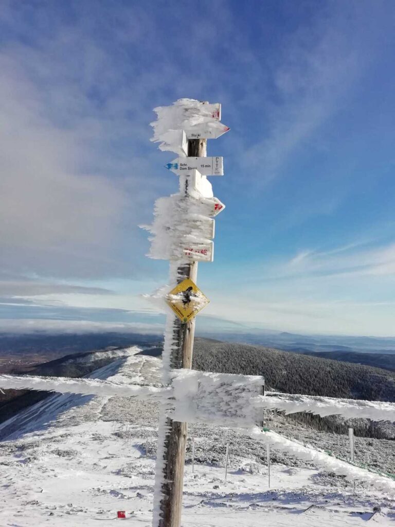 Szlak ze Śnieżki w kierunku Jelenki