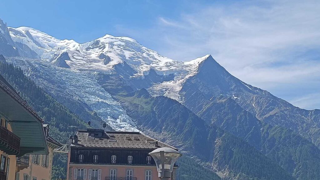 Chamonix - widok na Mont Blanc