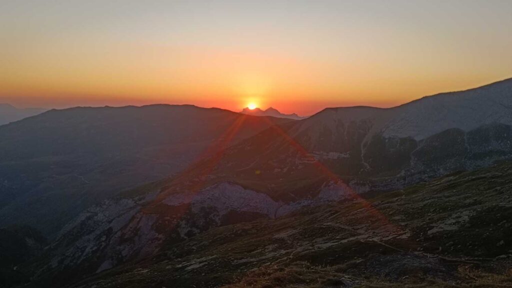 zachód słońca (wys. 2500m)