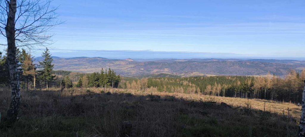 Rudawski Zimowy Festiwal Biegowy 2024 - Panorama na podejściu pod Wołek (878 m n.p.m.)